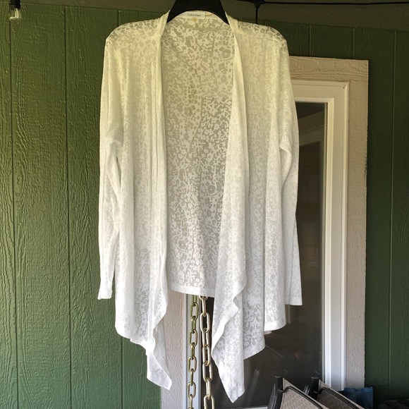 Calvin Klein Other - Calvin Klein Sheer White Floral Coverup